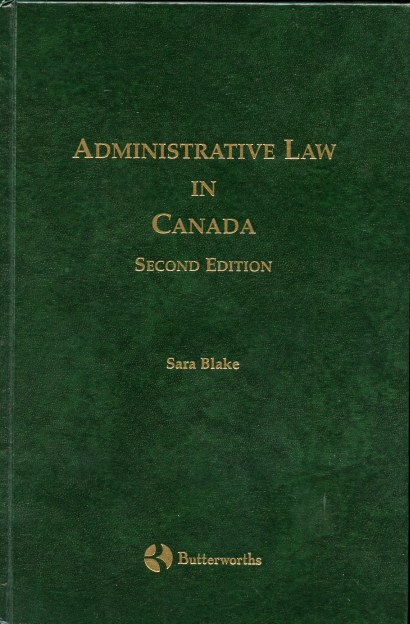 Image for Administrative Law in Canada. Second Edition