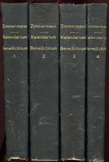 Image for Kalendarium Benedictinum die Heiligen und Seligen des Benediktinerordens und Seiner Zweige. Vol. I, II, III and IV
