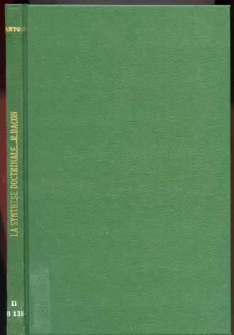 Image for La synthese Doctrinale de Roger Bacon