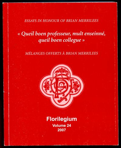Image for Essays in Honour of Brian Merrilees (Florilegium volume 24)