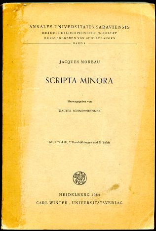 Image for Scripta Minora. Annales Universitatis Saraviensis. Band 1