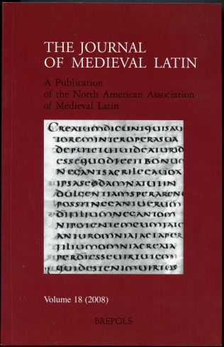 Image for The Journal of Medieval Latin. Volume 18 Proceedings of the Fifth International Congress for Medieval Latin Studies (toronto 2006) fascicle two