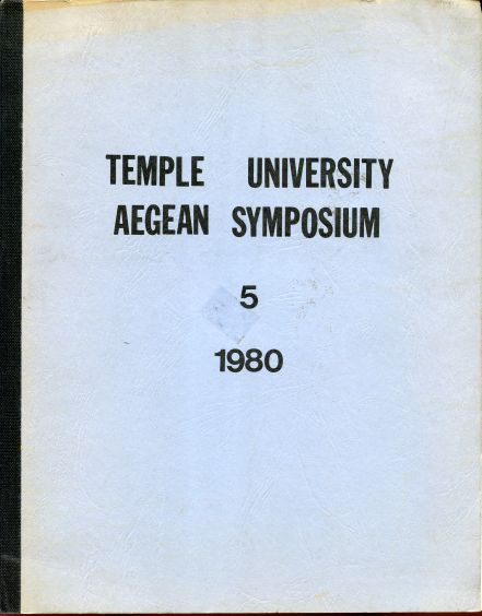 Image for Temple University Aegean Symposium 5, 1980