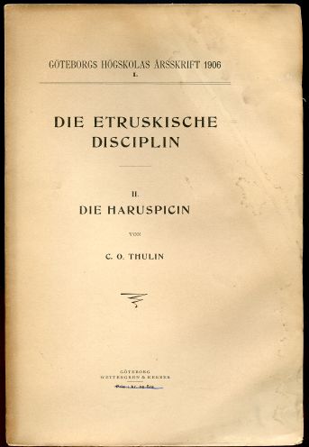 Image for Die Etruskische Disciplin II. Die Haruspicin