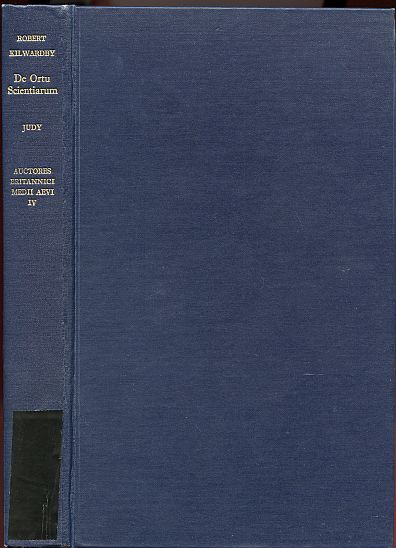 Image for Robert Kilwardby: De Ortu Scientiarum. Auctores Britannici Medii Aevi IV
