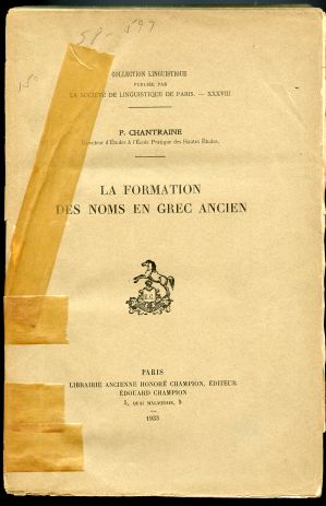 Image for La Formation des Noms en Grec Ancien