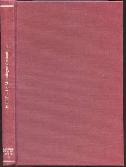 Image for Le Monologue Dramatique dans l'Ancien Theatre Francais
