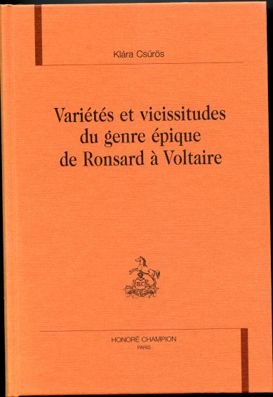 Image for Varietes et Vicissitudes du Genre Epique de Ronsard a Voltaire