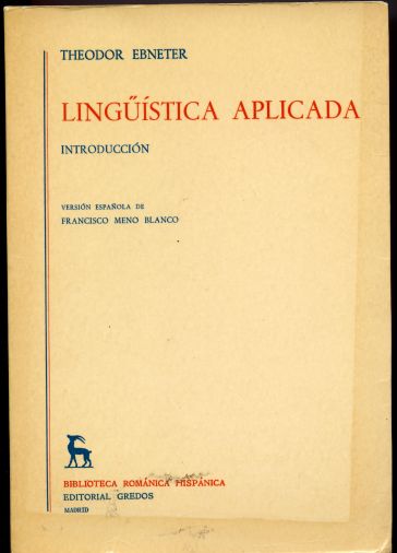Image for Linguistica Aplicada: Introduccion