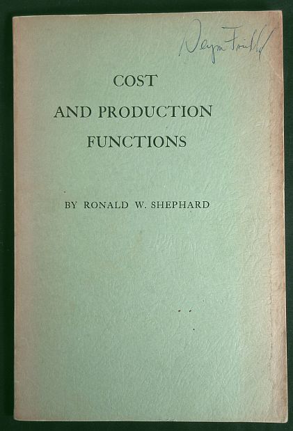 Image for Cost and Production Functions 1st Edition