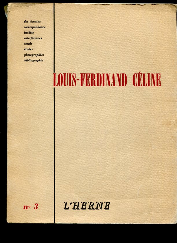 Image for Cahiers De L'Herne. No. 3 : Louis-Ferdinand Céline