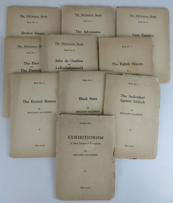 Image for The Decasseres Books #1-9, 11 Exhibitionism; the Individual Against Moloch; Black Suns; the Eternal Return; the Eighth Heaven; Jules De Gaultier and Larochefoucauld; the Elect and the Damned; Saint Tantalus; the Adventures of an Exile; Broken Images
