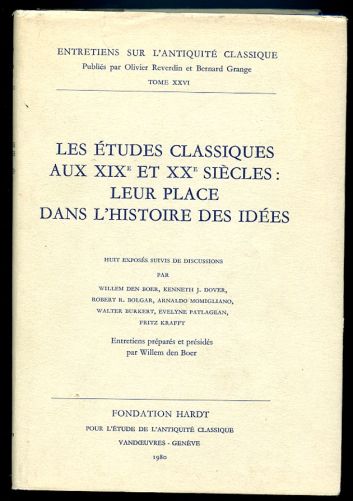 Image for Les Etudes Classiques Aux Xix et Xx Sieclees: Leur Place Dans l'Historie Des Idees