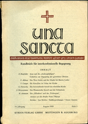 Image for Una Sancta Rundbriefe Fur Interkonfessionelle Begegnung