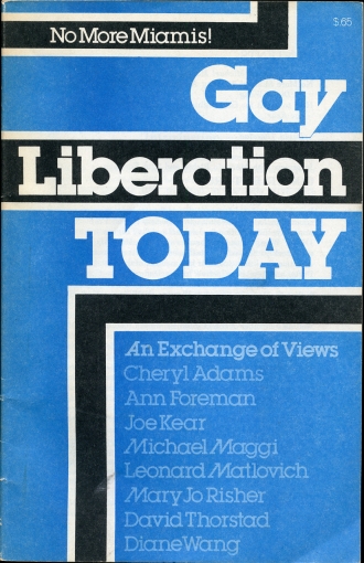 Image for Gay Liberation Today An Exchange of Views