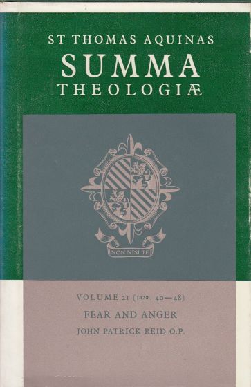 Image for Fear and Anger. Volume 21 (1a2ae. 40-48)