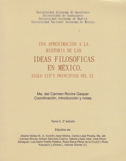 Image for Una Aproximacion a la Historia de Las Ideas Filosoficas En Mexico Siglo XIX y Principios del XX