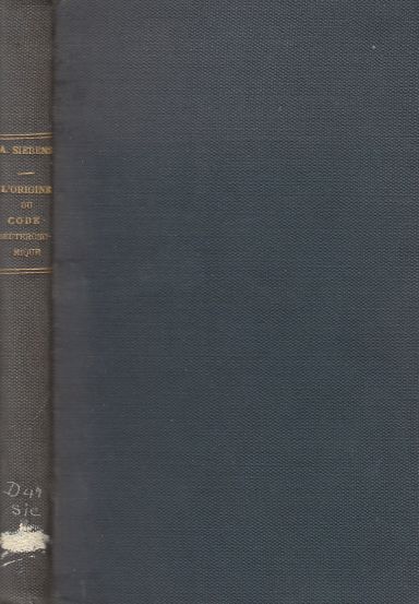 Image for L'Origine Du Code Deuteronomique Examen Historique Et Littéraire Du Sujet à La Lumière De La Critique Contemporaine