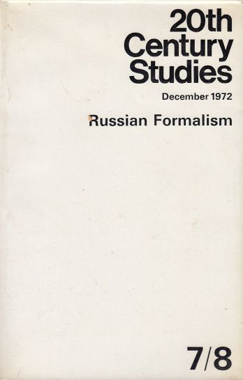 Image for 20th Century Studies, 7/8, December 1972 - Russian Formalism