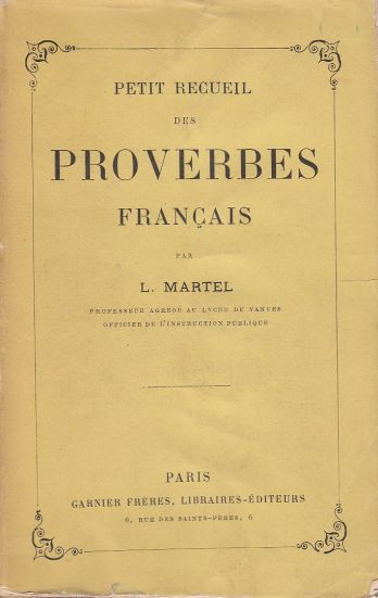 Image for Petit Recueil des Proverbes Francais