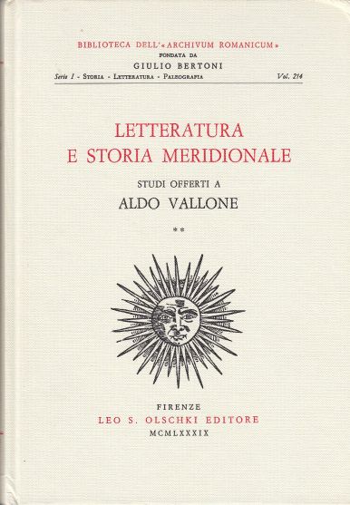 Image for Letteratura e storia meridionale Studi offerti a Aldo Vallone