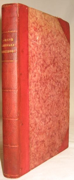 Image for Sophocleae Quaestiones. Praemittuntur Disputationes de Tragoediae Origine et de Tragicorum Graecorum cum Republica Necessitudine