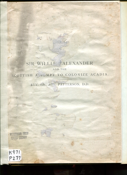 Image for Sir William Alexander and the Scottish Attempt to Colonize Acadia.