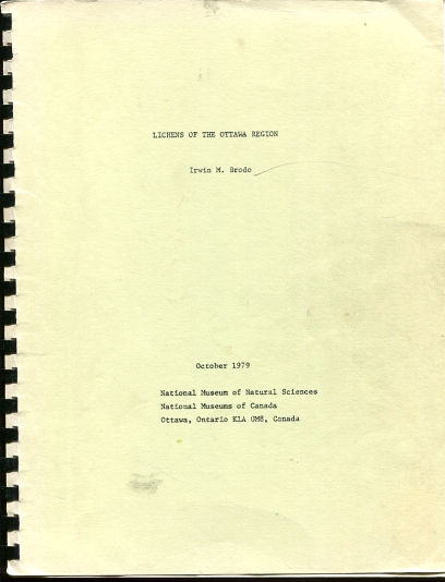 Image for Lichens of the Ottawa Region. With 2 signed letters from the author