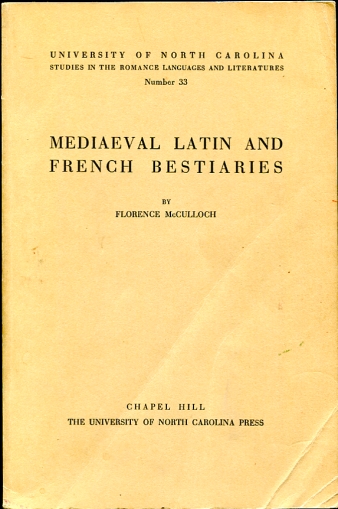 Image for Mediaeval Latin and French Bestiaries