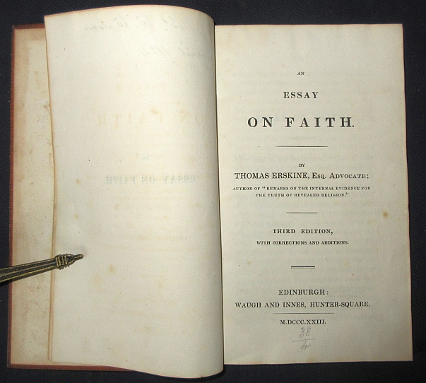 an essay on faith third edition with corrections and additions essay on faith