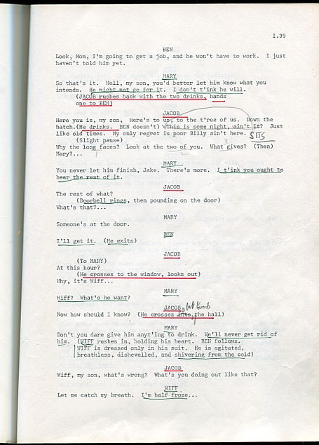 Image for Of the Fields, Lately; Original 1973 Script Signed by French, cast copy
