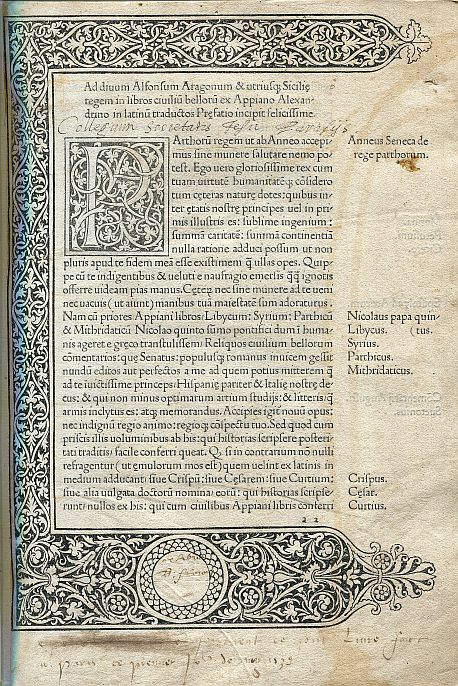 Image for Historia Romana, Part II De Bellis Civilibus Incunabula
