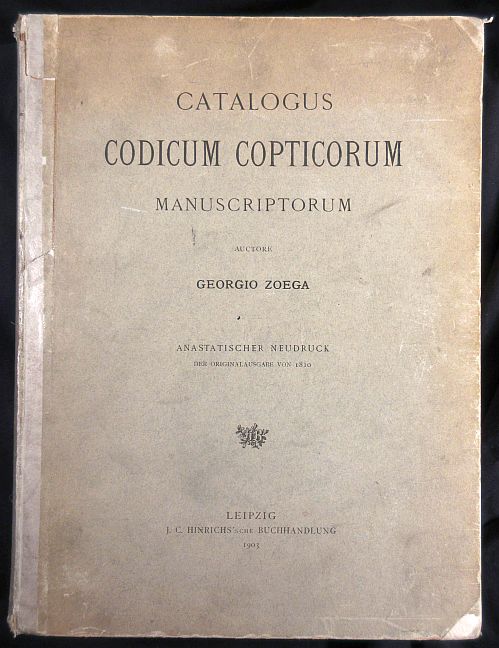 Catalogus codicum copticorum manuscriptorum qui in Museo Borgiano velitris adservantur Image for Catalogus codicum copticorum manuscriptorum qui in Museo Borgiano velitris adservantur