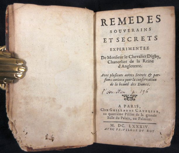 Remedes Souverains Et Secrets Experimentez. Avec Plusieurs Autres Secrets & Pafrums Curieux Pour La Conservation De La Beaute Des Dames. Image for Remedes Souverains Et Secrets Experimentez. Avec Plusieurs Autres Secrets & Pafrums Curieux Pour La Conservation De La Beaute Des Dames.